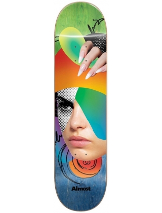 Skateboard deck Almost Face Collage deck 8.25" - Blue/Green Photo 1