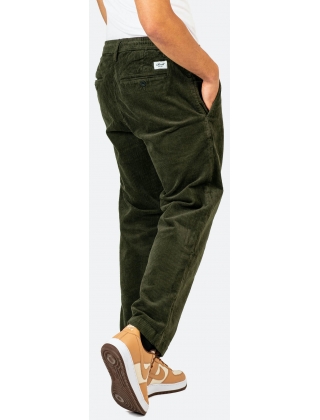 Pants Reell Reflex Loose Chino - Green Cord Photo 1