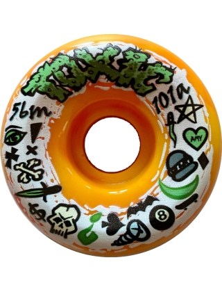 Roues de skateboard Brand-X-Toxic Logo Hard Wheels 56mm - Orange Photo 1