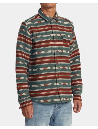 Shirt RVCA Blanket Tea Long Sleeve Shirt Photo 5