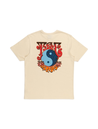 T&C SURF DESIGNS JON LOGO S/S TEE - NATURAL