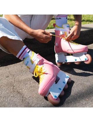 Skeelers IMPALA LIGHTSPEED INLINE SKATE - PINK / YELLOW Photo 3